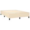 vidaXL Boxspring posteľ s matracom kr&eacute;mov&yacute; 140x190 cm l&aacute;tka