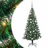 vidaXL Umel&yacute; predsvieten&yacute; vianočn&yacute; stromček Zelen&aacute; 180 cm PVC a kov