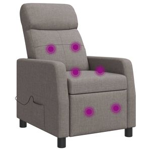 vidaXL Mas&aacute;žne relaxačn&eacute; kreslo Sivohned&aacute; L&aacute;tka