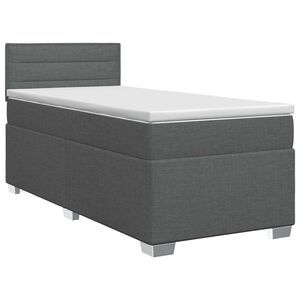 vidaXL Posteľ boxspring s matracom Tmavosiv&aacute; 80 x 200 cm L&aacute;tka