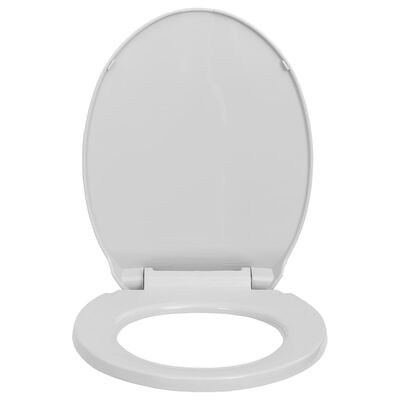 vidaXL WC sedadlo, pomalé sklápanie, rýchloupínacie, svetlosivé,oválne