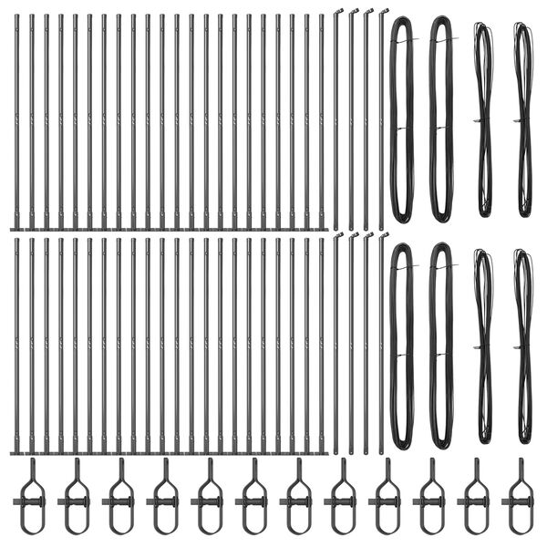 vidaXL Stĺp na plot. Iný 52 pcs Sivá 3,2 x 3,2 x 68,5 cm Oceľ