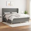 vidaXL Boxspring posteľ s matracom tmavosiv&aacute; 160x200 cm l&aacute;tka