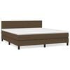 vidaXL Boxspring posteľ s matracom tmavohned&aacute; 180x200 cm l&aacute;tka