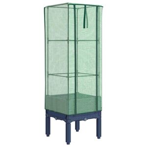 vidaXL Z&aacute;hon s krytom na sklen&iacute;k ratanov&yacute; vzhľad 40x40x140 cm