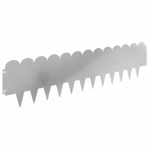 vidaXL Obrubn&iacute;k tr&aacute;vnika 30 ks 103 x 25 cm Oceľ Strieborn&aacute;