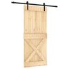 vidaXL Posuvn&eacute; dvere Pr&iacute;rodn&aacute; a čierna 90 x 210 cm