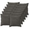 vidaXL Poťah na podložku 12 pcs HOUTEN Tmavosiv&aacute; 45 x 45 cm Zamat