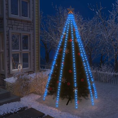vidaXL Svetelná sieť na vianočný stromček 400 LED, modrá 400 cm