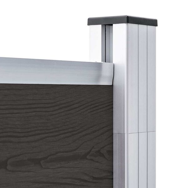 vidaXL Plotový panel WPC 180x186 cm čierny