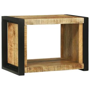 vidaXL Stenov&aacute; kocka Hned&aacute; 55 x 35 x 40 cm Mas&iacute;vne mango drevo
