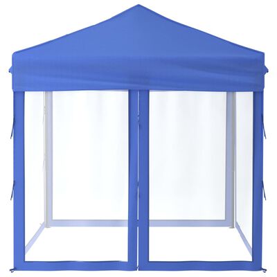 vidaXL Skladací párty stan s bočnicami modrý 2x2 m