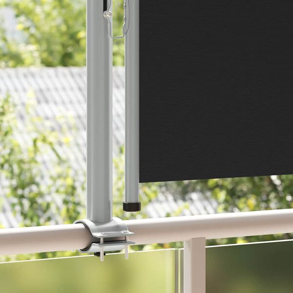 vidaXL Zaťahovacia bočn&aacute; mark&iacute;za na terasu čierna 80x300 cm