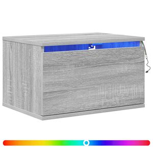 vidaXL N&aacute;stenn&aacute; nočn&aacute; skrinka s LED osvetlen&iacute;m siv&aacute; sonoma