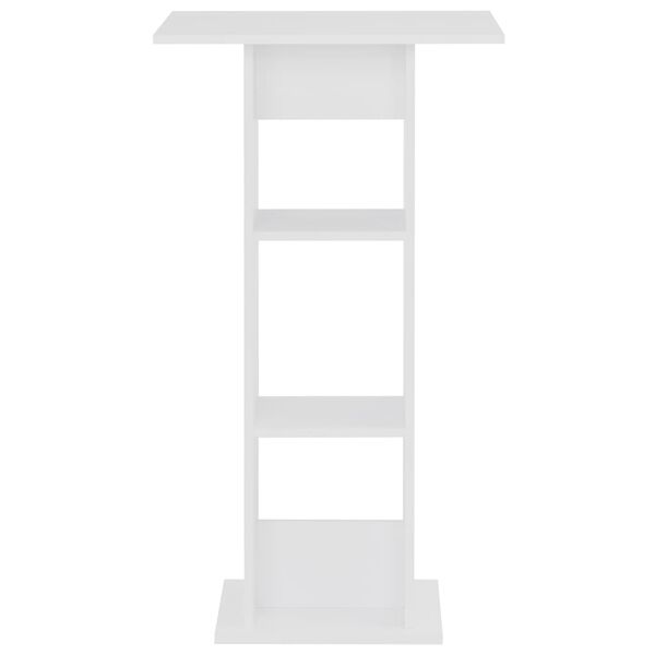 vidaXL Barový stôl biely 60x60x110 cm