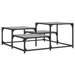 vidaXL Konferenčn&yacute; stol&iacute;k siv&yacute; sonoma 87,5x87,5x40 cm kompozitn&eacute; drevo