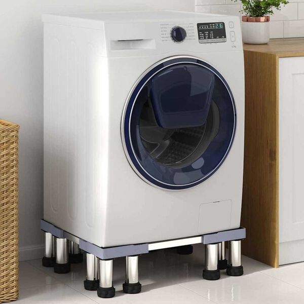 vidaXL Podstavec pod pr&aacute;čku Siv&aacute; 67 x 67 x 21,5 cm Nerezov&aacute; oceľ