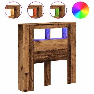 vidaXL Čelo s LED star&eacute; drevo 100x18,5x103,5 cm kompozitn&eacute; drevo