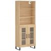 vidaXL Vysok&aacute; skrinka dub sonoma 69,5x34x180 cm spracovan&eacute; drevo