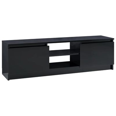 vidaXL TV skrinka, lesklá čierna 120x30x35,5 cm, drevotrieska