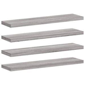vidaXL N&aacute;stenn&eacute; police 4 ks siv&eacute; sonoma 40x10x1,5 cm kompozitn&eacute; drevo