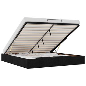 vidaXL Osmansk&yacute; r&aacute;m postele bez matraca Čierna 160x200 cm L&aacute;tka