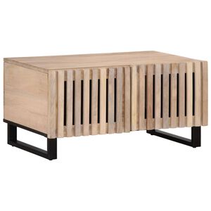 vidaXL Konferenčn&yacute; stol&iacute;k, biely 80x51x40 cm, mangov&yacute; mas&iacute;v
