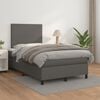 vidaXL Boxspring posteľ s matracom siv&aacute; 120x190 cm umel&aacute; koža