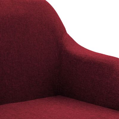 vidaXL Otočná jedálenská stolička, vínovo červená, látka