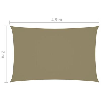 vidaXL Tieniaca plachta oxfordská látka obdĺžniková 2x4,5 m béžová