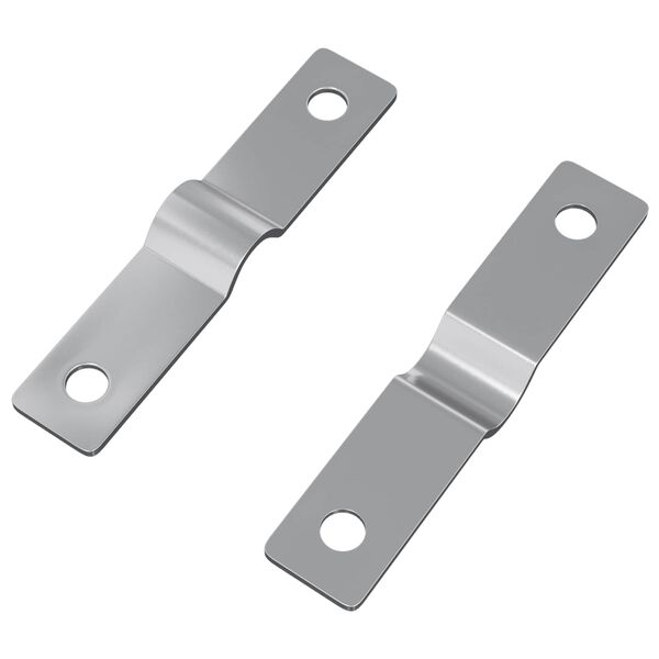 vidaXL &Uacute;derov&aacute; doska 2 pcs Strieborn&aacute; 50 x 10 x 1,2 mm Železo