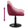 vidaXL Otočné jedálenské stoličky 4 ks vínovo-červené zamatové