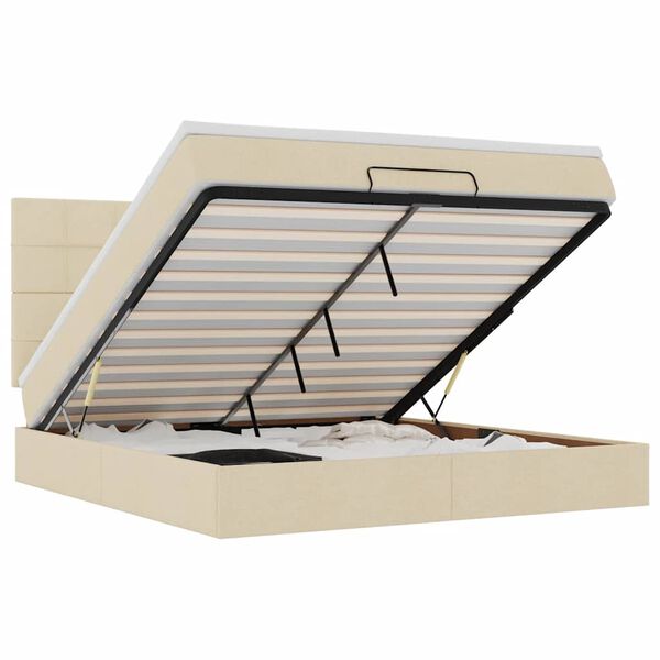 VidaXL Osmansk&aacute; posteľ s kr&eacute;mov&yacute;m matracom 180x200cm L&aacute;tka