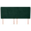 vidaXL Čelo postele so z&aacute;hybmi tmavozelen&yacute; 203x23x118/128 cm zamat
