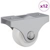 vidaXL Pojazd 12 pcs Biela 42 x 11,5 x 29 mm Železo