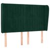vidaXL Čelo postele so z&aacute;hybmi tmavozelen&yacute; 147x23x118/128 cm zamat
