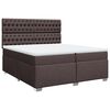 vidaXL Boxspring posteľ s matracom tmavohned&aacute; 200x200 cm l&aacute;tka