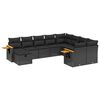 vidaXL Patio Sofa Set 8-miestne Black