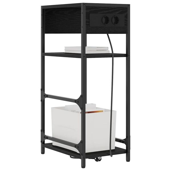 vidaXL Nočn&yacute; stol&iacute;k Čierny dub 40 x 27 x 76 cm Kompozitn&eacute; drevo