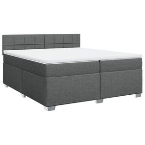 vidaXL Boxspring posteľ s matracom tmavosiv&aacute; 200x200 cm l&aacute;tka