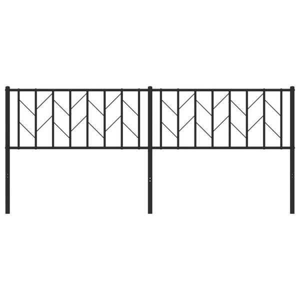 vidaXL Kovov&eacute; čelo postele čierne 200 cm