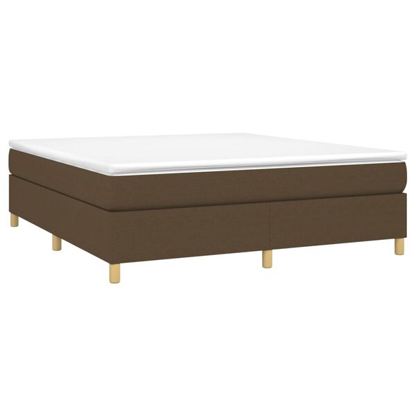 vidaXL Boxspring posteľ s matracom tmavohnedá 160x200 cm látka