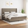 vidaXL Boxspring posteľ s matracom sivohned&yacute; 200x200 cm l&aacute;tka