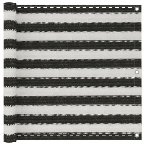 vidaXL Tieniaca plachta na balkón z HDPE 90x300 cm antracitová a biela