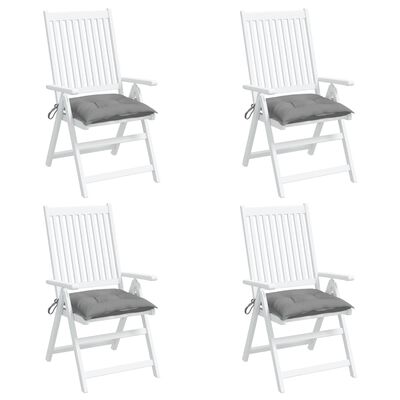 vidaXL Podložky na stoličku 4 ks, sivé 40x40x7 cm, oxfordská látka