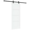 vidaXL Posuvn&eacute; dvere 78 x 202 cm Kompozitn&eacute; drevo Biela a čierna