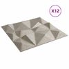 vidaXL N&aacute;stenn&eacute; panely 12 pcs Diamond Beton 50 x 50 cm XPS Pena