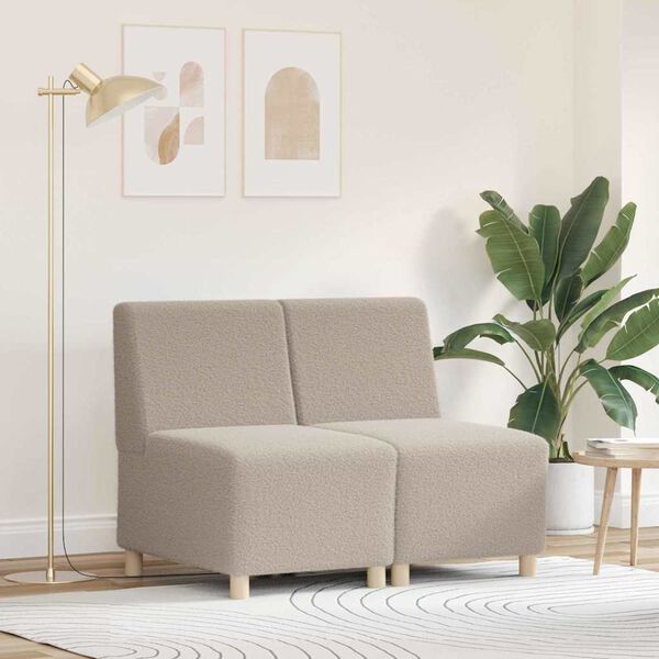 vidaXL Bezr&uacute;čkov&aacute; modul&aacute;rna sofa jednotka 2 pcs Svetlosiv&aacute;