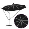 vidaXL Kantileverový banánový parasol Čierna 294 x 294 x 248 cm