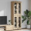 vidaXL Highboard FLORIN Sonoma dub 60 x 35 x 182 cm Kompozitn&eacute; drevo